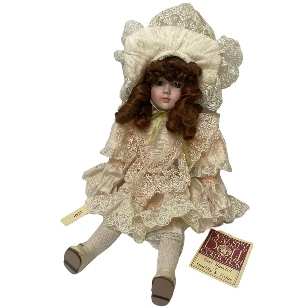 Vintage Doll Dynasty Doll Collection Leah Victorian Cottagecore Porcelain Bisque